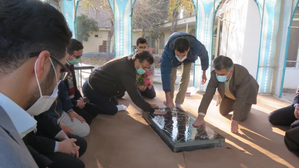 مراسم غبار روبی و عطر افشانی مزار شهید گمنام تدفین شده در حوزه علمیه منتظریه گنبد کاووس 3