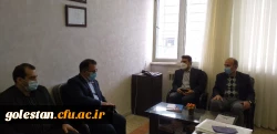 نشست اسماعیل اولی مدیر پشتیبانی تولید علم بومی معاونت پژوهشی ، به همراهی نوید ثنایی مدیریت امور پردیس های استان و نیز مهندس کمال الدین نظرنژاد مدیر کل آموزش و پرورش گنبد کاووس بامیردیلمی سرپرست واحد دانشگاهی گنبد کاووس 2