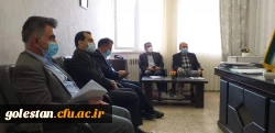 نشست اسماعیل اولی مدیر پشتیبانی تولید علم بومی معاونت پژوهشی ، به همراهی نوید ثنایی مدیریت امور پردیس های استان و نیز مهندس کمال الدین نظرنژاد مدیر کل آموزش و پرورش گنبد کاووس بامیردیلمی سرپرست واحد دانشگاهی گنبد کاووس 4