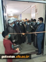 باحضور امام جمعه شهرستان گنبد کاووس حجت الاسلام والمسلمین ترابی و جمعی از مسئولین دانشگاهی (واحد دانشگاهی شهید بهشتی گنبد کاووس، دانشگاه آزاد، دانشگاه پیام نور و ... ) نمایشگاه صنایع دستی و محصولات غذایی دانشجویان افتتاح شد 2