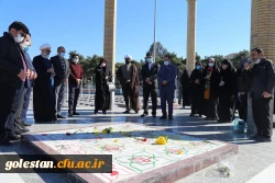 غبار روبی از مزار شهدای امامزاده عبدالله گرگان به مناسبت چهل و سومین سالگرد انقلاب اسلامی ایران . 5