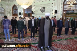 غبار روبی از مزار شهدای امامزاده عبدالله گرگان به مناسبت چهل و سومین سالگرد انقلاب اسلامی ایران . 6