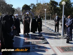 غبار روبی از مزار شهدای امامزاده عبدالله گرگان به مناسبت چهل و سومین سالگرد انقلاب اسلامی ایران . 12