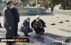 ادای احترام سرپرست دانشگاه فرهنگیان گلستان به شهدا در اولین روز کاری 3