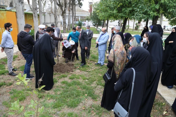 کاشت چند اصله نهال به یاد و نام شهدای دانشجو معلم در پردیس امام خمینی(ره) گرگان 2