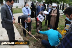 کاشت چند اصله نهال به یاد و نام شهدای دانشجو معلم در پردیس امام خمینی(ره) گرگان 2