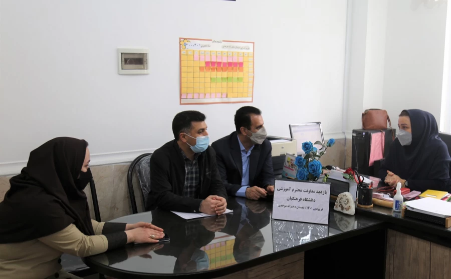 بازدید معاون آموزشی ، فرهنگی و پژوهشی دانشگاه فرهنگیان پردیس امام خمینی (ره) گرگان از مدارس مجری طرح کارورزی . 2