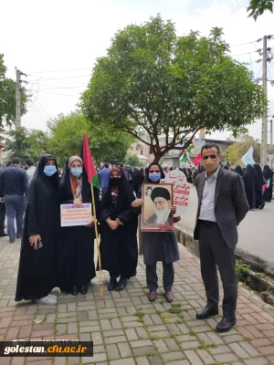 حضور حماسی و با شکوه دانشجو معلمان ،کارکنان و مسئولین دانشگاه فرهنگیان پردیس امام خمینی(ره) گرگان در راهپیمایی روز جهانی قدس .