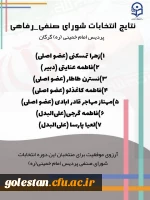 اعلام نتایج انتخابات شورای صنفی - رفاهی پردیس امام خمینی(ره) گرگان 2