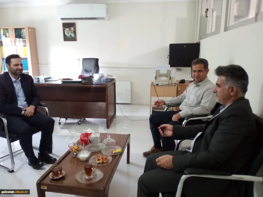 دیدار و گفتگوی میردیلمی سرپرست واحد دانشگاهی شهید بهشتی گنبد کاووس با قربانی رئیس هسته گزینش استان گلستان 3