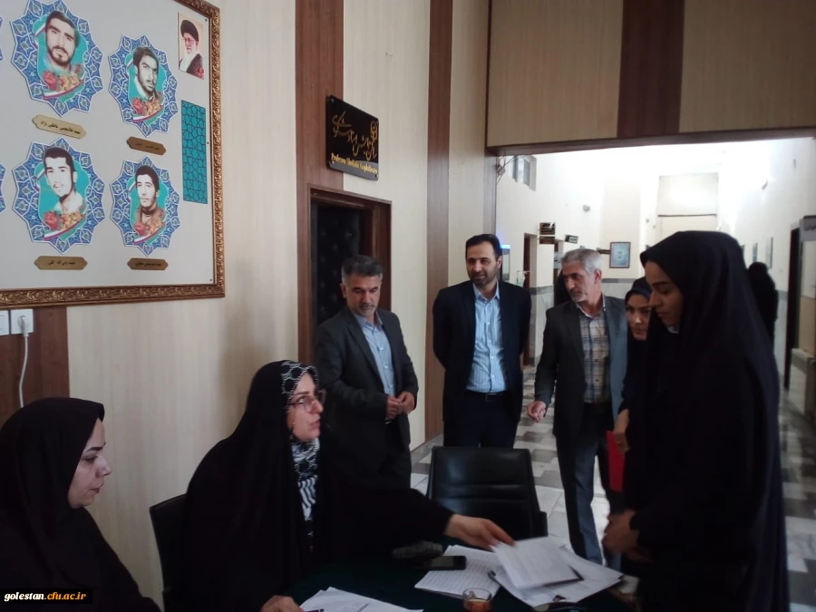 بازدید رئیس هسته گزینش استان به همراه سرپرست واحددانشگاهی شهیدبهشتی گنبدکاووس ازرونداجرای دعوت شدگان به مصاحبه استخدامی آموزش وپرورش درپردیس امام خمینی گرگان. 2