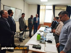 بازدید آقای تمسکنی زاهدی معاون پژوهش، برنامه ریزی و توسعه منابع آموزش پرورش استان گلستان به همراه دکتر موسی کیخا سرپرست دانشگاه فرهنگیان استان گلستان از روند برگزاری مصاحبه پذیرفته شدگان آزمون استخدامی در پردیس آیت الله خامنه ای گرگان 2