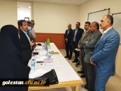 بازدید آقای تمسکنی زاهدی معاون پژوهش، برنامه ریزی و توسعه منابع آموزش پرورش استان گلستان به همراه دکتر موسی کیخا سرپرست دانشگاه فرهنگیان استان گلستان از روند برگزاری مصاحبه پذیرفته شدگان آزمون استخدامی در پردیس آیت الله خامنه ای گرگان 5