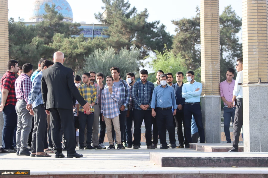 حضور مسئولین دانشگاه فرهنگیان استان گلستان به همرا دانشجو معلمان جشنواره رویش در گزار شهدای امام زاده عبدالله گرگان 5