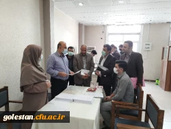 بازدید مسئولین وزارت آموزش پرورش کشور و اداره کل آموزش و پرورش استان گلستان از روند پدیرش داوطلبین کنکور سراسری 1401 دانشگاه فرهنگیان پردیس آیت الله خامنه ای گرگان 3