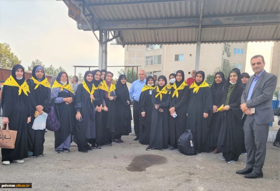 اعزام کاروان دانشجو معلمان دانشگاه فرهنگیان پردیس امام خمینی(ره) گرگان به مراسم پیاده روی اربعین . 2