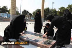 غبار روبی و عطر افشانی مزار مطهر شهدای  گمنام امامزاده عبدالله گرگان . 3