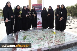 غبار روبی و عطر افشانی مزار مطهر شهدای  گمنام امامزاده عبدالله گرگان . 5