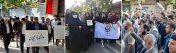 حضور دانشجو معلمان دانشگاه فرهنگیان گلستان در راهپیمایی 13 آبان 2