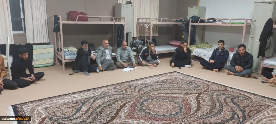 بازدید شبانه از سرای دانشجویی و نشست سرپرست مدیریت پردیس های استان با دانشجویان  5