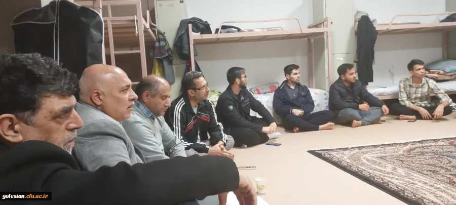بازدید شبانه از سرای دانشجویی و نشست سرپرست مدیریت پردیس های استان با دانشجویان  7