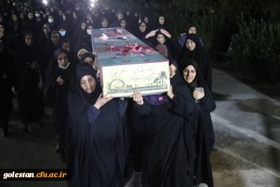 استقبال پرشور دانشجو معلمان پردیس امام خمینی (ره) گرگان از پیکر پاک ۲ شهید گمنام .