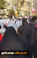 استقبال دانشجومعلمان واحد شهید بهشتی گنبد از شهید گمنام 3