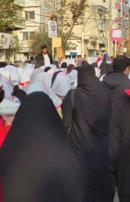 استقبال دانشجومعلمان واحد شهید بهشتی گنبد از شهید گمنام 3