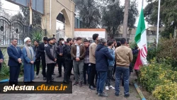 برگزاری مراسم پرشور آغاز دهه مبارک فجر انقلاب اسلامی در واحد دانشگاهی شهید بهشتی گنبد کاووس 5