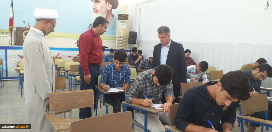 بازدید دکتر یوسفی مسئول نظارت و ارزیابی دانشگاه فرهنگیان استان از امتحانات پایان ترم دانشجویان واحد دانشگاهی شهید بهشتی گنبدکاووس  2