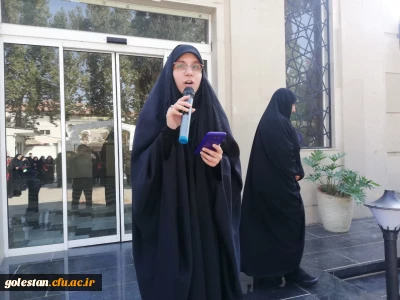 تجمع اعتراضی دانشجویان پردیس امام خمینی(ره) گرگان در محکومیت حمله وحشیانه رژیم نامشروع اسرائیل به بیمارستان المعمدانی غزه  .