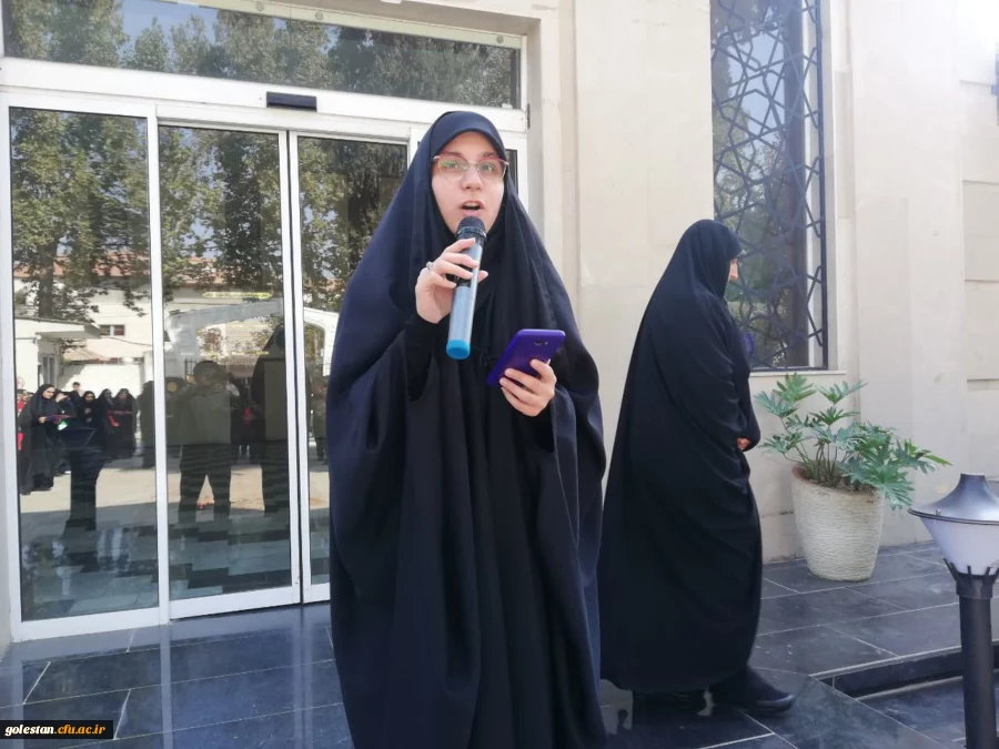 تجمع اعتراضی دانشجویان پردیس امام خمینی(ره) گرگان در محکومیت حمله وحشیانه رژیم نامشروع اسرائیل به بیمارستان المعمدانی غزه  . 2