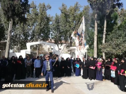 تجمع اعتراضی دانشجویان پردیس امام خمینی(ره) گرگان در محکومیت حمله وحشیانه رژیم نامشروع اسرائیل به بیمارستان المعمدانی غزه  . 2