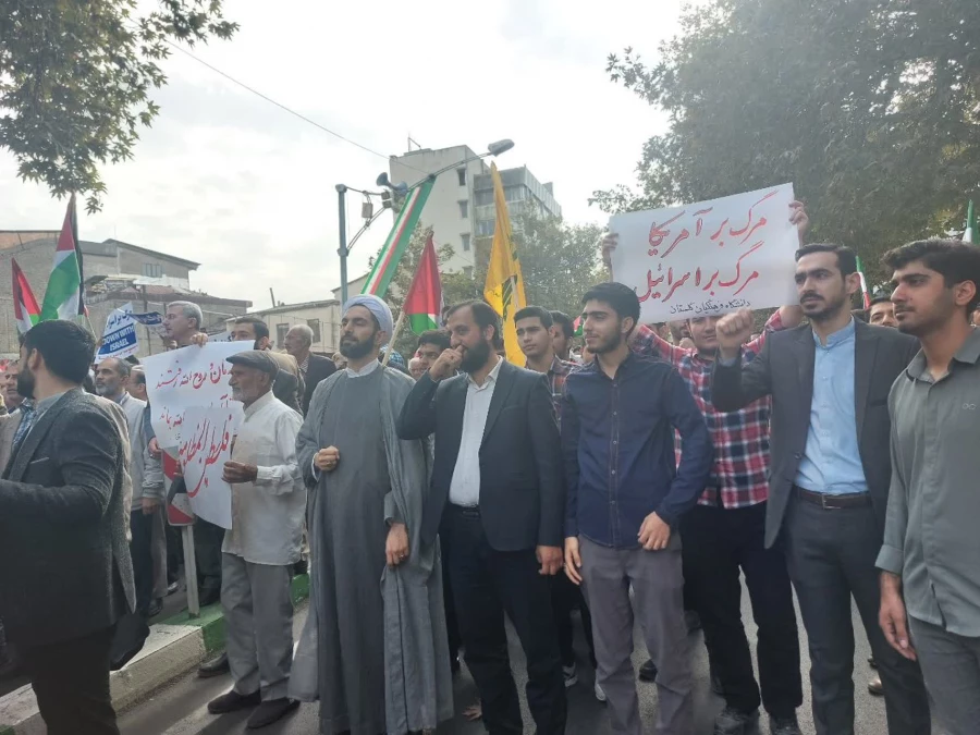 حضور انقلابی دانشگاه فرهنگیان گلستان در راهپیمایی با شکوه 13 آبان 8