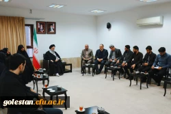 دیدار اعضای ستاد بزرگداشت شهدای دانشجو معلم استان گلستان با حضرت آیت الله نورمفیدی نماینده ولی فقیه دراستان گلستان وامام جمعه گرگان 4