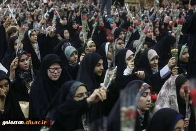  حضور با شکوه دانشجو معلمان پردیس امام خمینی ره گرگان در اجتماع بزرگ دختران دانشجو به مناسبت میلاد با سعادت حضرت فاطمه در حرم مطهر کریمه اهل البیت با عنوان گردهمایی بهترین دختر دنیا