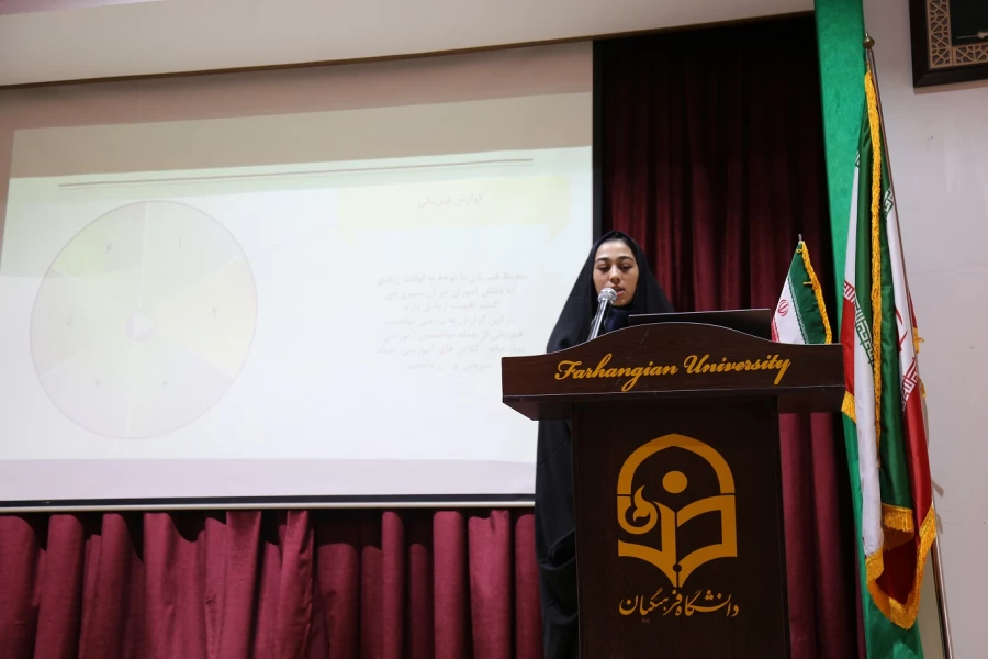 اجرای برگزاری یازدهمین جشنواره تدریس برتر ویژه دانشجو معلمان پردیس امام خمینی (ره) گرگان  با شعار شهیده فائزه رحیمی، الگوی برتر معلمی . 2