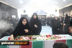 استقبال پرشور دانشجو معلمان پردیس امام خمینی (ره) گرگان از پیکر پاک شهید گمنام . 2