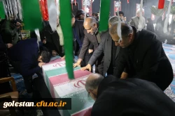 تشییع شهید گمنام بر روی دستان دانشجو معلمان پردیس امام خمینی (ره) گرگان. 2