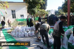 تشییع شهید گمنام بر روی دستان دانشجو معلمان پردیس امام خمینی (ره) گرگان. 2