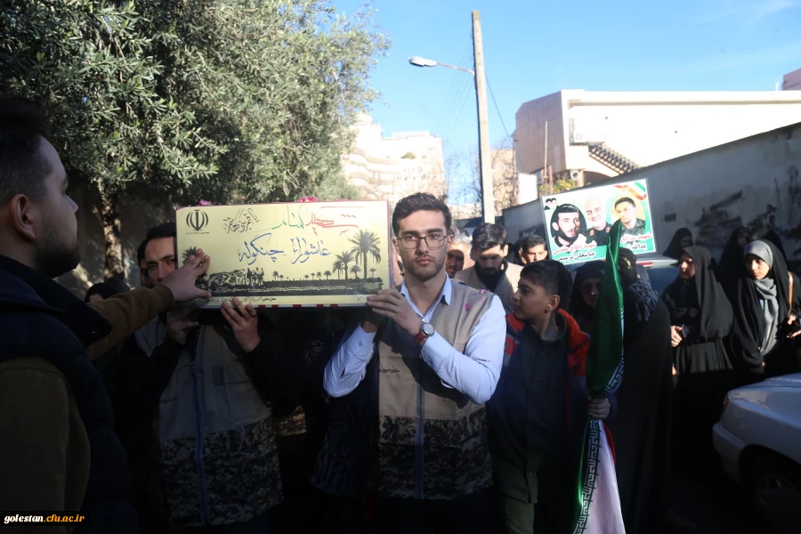 تشییع شهید گمنام بر روی دستان دانشجو معلمان پردیس امام خمینی (ره) گرگان. 2