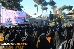 تشییع شهید گمنام بر روی دستان دانشجو معلمان پردیس امام خمینی (ره) گرگان. 2