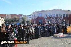 تشییع شهید گمنام بر روی دستان دانشجو معلمان پردیس امام خمینی (ره) گرگان. 3