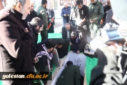 تشییع شهید گمنام بر روی دستان دانشجو معلمان پردیس امام خمینی (ره) گرگان. 4