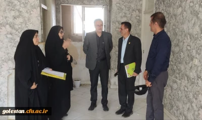 بازدید مدیرکل حقوقی، املاک و رسیدگی به شکایات دانشگاه فرهنگیان از خوابگاه استیجاری پردیس امام خمینی ره گرگان