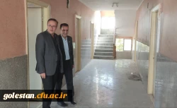 بازدید مدیرکل حقوقی، املاک و رسیدگی به شکایات دانشگاه فرهنگیان از خوابگاه استیجاری پردیس امام خمینی ره گرگان 9