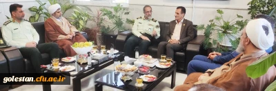همزمان با هفته نیروی انتظامی سرپرست دانشگاه به همراه جمعی از همکاران با فرمانده انتظامی گلستان دیدار کردند