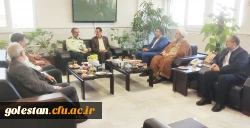 همزمان با هفته نیروی انتظامی سرپرست دانشگاه به همراه جمعی از همکاران با فرمانده انتظامی گلستان دیدار کردند 3