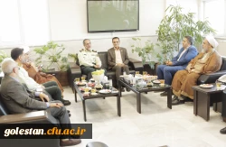 همزمان با هفته نیروی انتظامی سرپرست دانشگاه به همراه جمعی از همکاران با فرمانده انتظامی گلستان دیدار کردند 6
