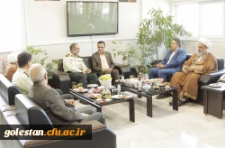 همزمان با هفته نیروی انتظامی سرپرست دانشگاه به همراه جمعی از همکاران با فرمانده انتظامی گلستان دیدار کردند 7